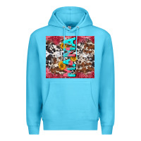 Ocean Blue mama cowhide  sunflowers Premium Hoodie - LillyAllenDesigns