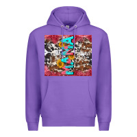 Purple mama cowhide  sunflowers Premium Hoodie - LillyAllenDesigns
