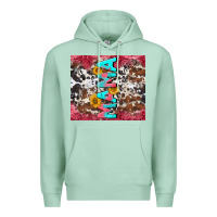 Seafoam mama cowhide  sunflowers Premium Hoodie - LillyAllenDesigns