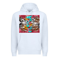 White mama cowhide  sunflowers Premium Hoodie - LillyAllenDesigns