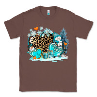 Chestnut winter hearts with snowmans Classic Tee - AdoDesignShop