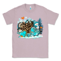 Lilac winter hearts with snowmans Classic Tee - AdoDesignShop