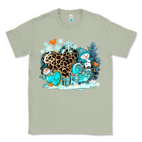 Matcha winter hearts with snowmans Classic Tee - AdoDesignShop