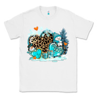 White winter hearts with snowmans Classic Tee - AdoDesignShop