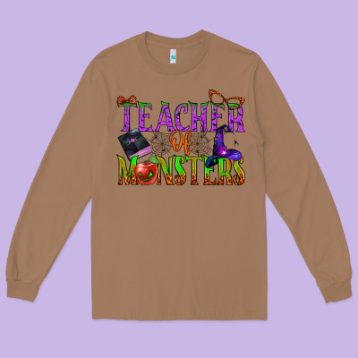 Teacher Of Monsters Long Sleeve Tee Designed By Bundleandbundleshop