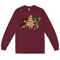 Burgundy joy with christmas tree cake ado Long Sleeve Tee - AdoDesignShop