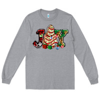 Heather Grey joy with christmas tree cake ado Long Sleeve Tee - AdoDesignShop