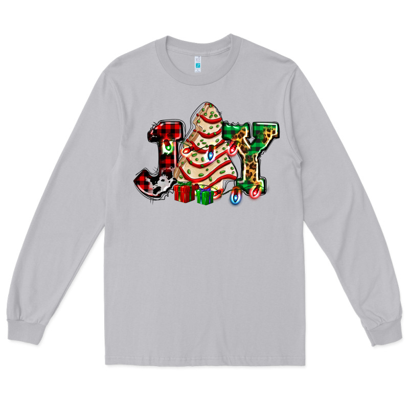 Joy With Christmas Tree Cake Ado Long Sleeve Tee by AdoDesignShop | Teevron