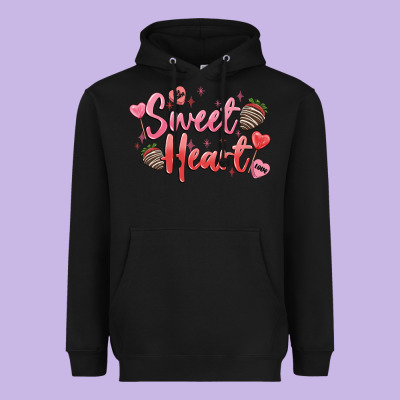 Sweet Heart Heavyweight Hoodie Designed By Maliassmallbusiness