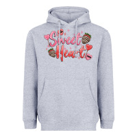 Heather Grey sweet heart Heavyweight Hoodie - MaliasSmallBusiness