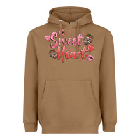 Toasted Coconut sweet heart Heavyweight Hoodie - MaliasSmallBusiness