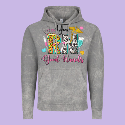 You Rn Good Hands Vintage Hoodie Designed By Texasbilliewilder