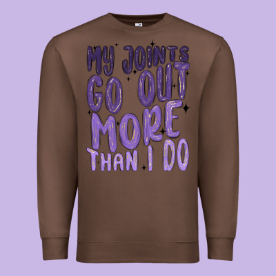 My Joints Go Out More Than ı Do Premium Sweatshirt Designed By Maliassmallbusiness