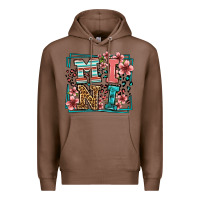 Chestnut floral leopard frame mini Premium Hoodie - LillyAllenDesigns