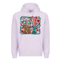 Lilac floral leopard frame mini Premium Hoodie - LillyAllenDesigns