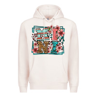 Pale Pink floral leopard frame mini Premium Hoodie - LillyAllenDesigns