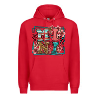 Red floral leopard frame mini Premium Hoodie - LillyAllenDesigns