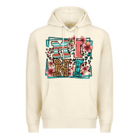 Sandshell floral leopard frame mini Premium Hoodie - LillyAllenDesigns