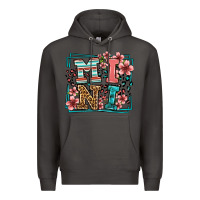 Smoke floral leopard frame mini Premium Hoodie - LillyAllenDesigns