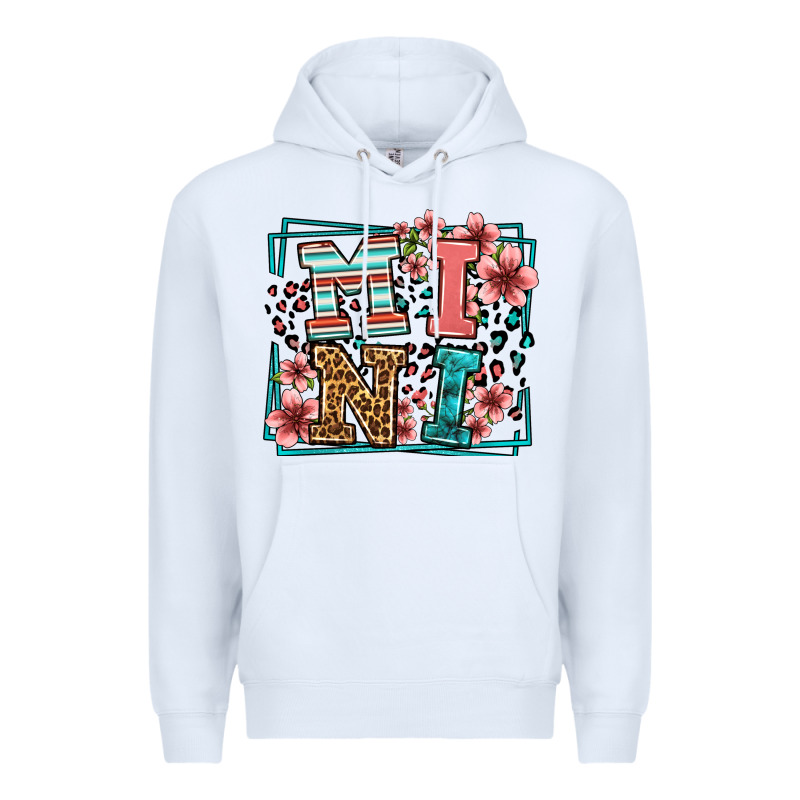 Floral Leopard Frame Mini Premium Hoodie by LillyAllenDesigns | Teevron