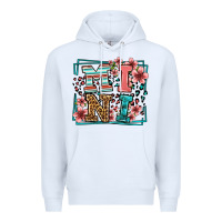 White floral leopard frame mini Premium Hoodie - LillyAllenDesigns