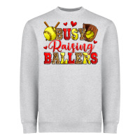 Busy Raising Ballers Softball Heavyweight Sweatshirt | Teevron