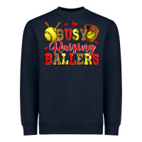 Navy busy raising ballers softball Heavyweight Sweatshirt - Zillion Design Studio