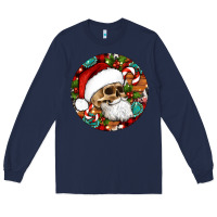 Navy Christmas hippie skeleton santa ornament Long Sleeve Tee - Artiststas