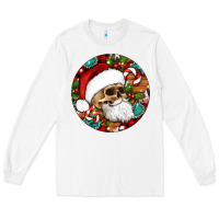 White Christmas hippie skeleton santa ornament Long Sleeve Tee - Artiststas
