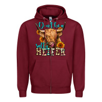 Burgundy don't be a salty heifer long haired cow Zipper Hoodie - Jasminsmagicworld
