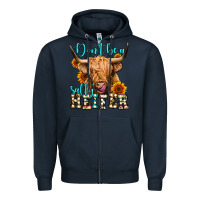 Navy don't be a salty heifer long haired cow Zipper Hoodie - Jasminsmagicworld