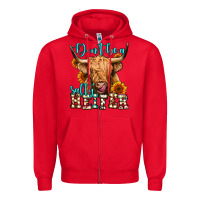 Red don't be a salty heifer long haired cow Zipper Hoodie - Jasminsmagicworld