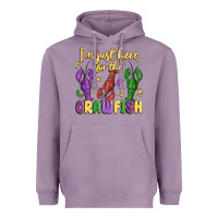 Lavender i'm just here for the crawfish Heavyweight Hoodie - MaliasSmallBusiness