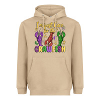 Mushroom i'm just here for the crawfish Heavyweight Hoodie - MaliasSmallBusiness