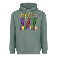 Sage i'm just here for the crawfish Heavyweight Hoodie - MaliasSmallBusiness