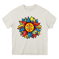 Cream autism sunflower Heavy Core Tee - RacoonDesign