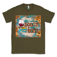 Army Green all i need are books and wine Classic Tee - JahusDesignShop