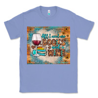 Colony Blue all i need are books and wine Classic Tee - JahusDesignShop