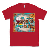 Red all i need are books and wine Classic Tee - JahusDesignShop
