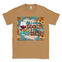 Toasted Coconut all i need are books and wine Classic Tee - JahusDesignShop