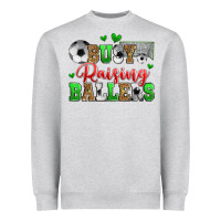 Heather Grey busy raising ballers soccer Heavyweight Sweatshirt - Zillion Design Studio