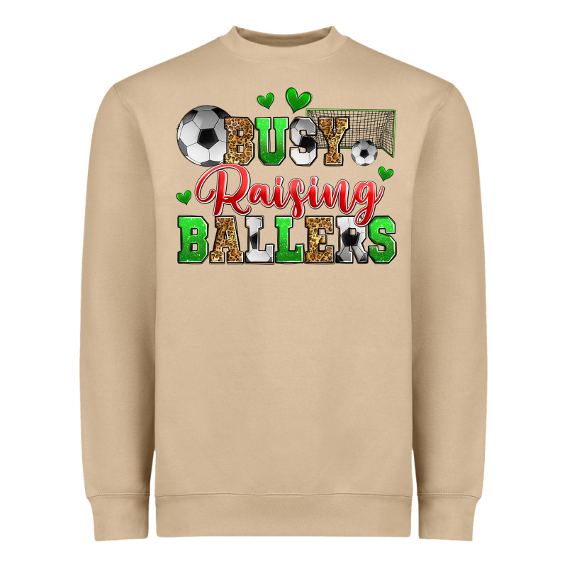 Busy Raising Ballers Soccer Heavyweight Sweatshirt by Zillion Design Studio | Teevron
