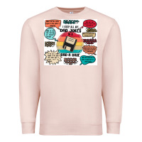 Pale Pink ı keep all my dad jokes in a dad a base Premium Sweatshirt - MaliasSmallBusiness