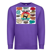 Purple ı keep all my dad jokes in a dad a base Premium Sweatshirt - MaliasSmallBusiness