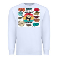 White ı keep all my dad jokes in a dad a base Premium Sweatshirt - MaliasSmallBusiness