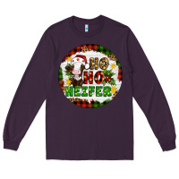 Plum Christmas ho ho heifer Long Sleeve Tee - Artiststas