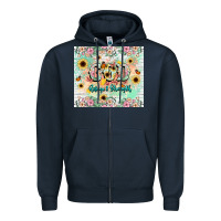 Navy god is my refugee and strength Zipper Hoodie - NancyCooperArtShop