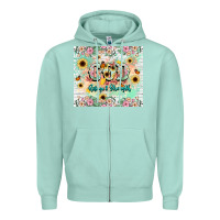 Seafoam god is my refugee and strength Zipper Hoodie - NancyCooperArtShop
