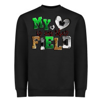 Black my heart is on that field soccer Heavyweight Sweatshirt - Zillion Design Studio