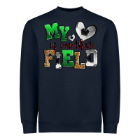 Navy my heart is on that field soccer Heavyweight Sweatshirt - Zillion Design Studio